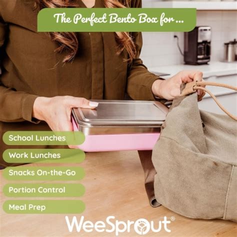 WeeSprout 18/8 Stainless Steel Bento Box 